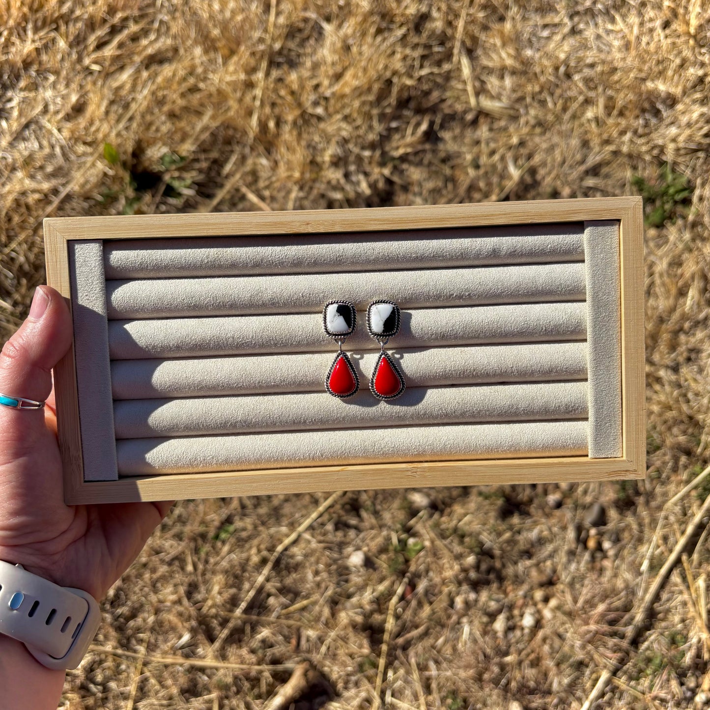 The Scarlet and Black Earrings