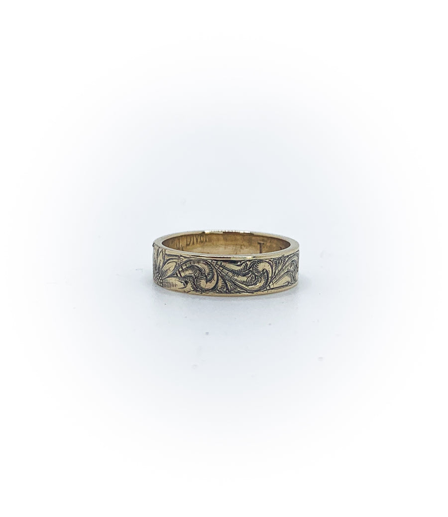 Size 6 Engraved Wedding Band