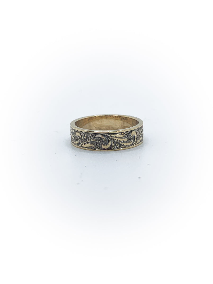 Size 6 Engraved Wedding Band