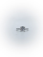 Women's Traditional Accented Engagement Ring (Custom Order)
