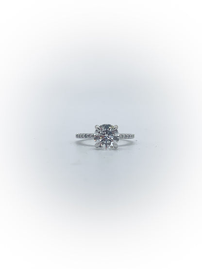 Women's Traditional Accented Engagement Ring (Custom Order)