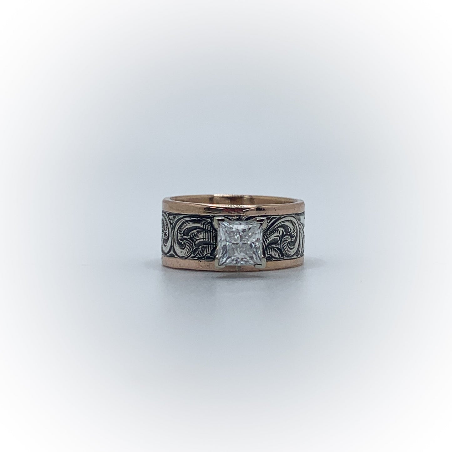 Two-Tone Solitaire Engagement Ring