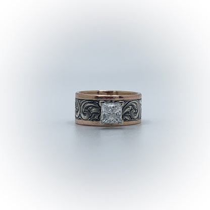 Two-Tone Solitaire Engagement Ring