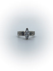 Engraved Solitaire Engagement Ring (Custom Order Spot)